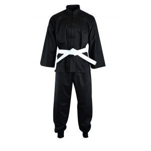 Adult Kung Fu Suit Cotton Black - 8oz