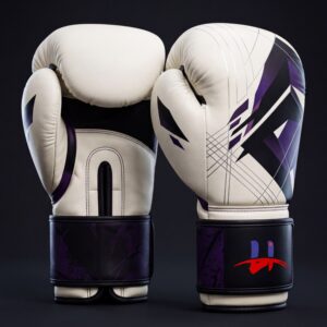 Men's "Vortex" Precision Boxing Gloves – Ivory & Obsidian