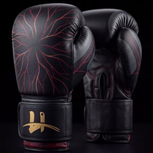 Men's "Voltage" Precision Boxing Gloves – Midnight Black & Crimson