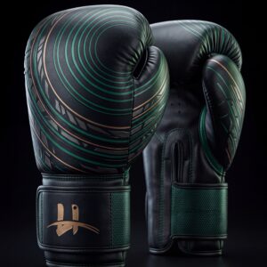 Men's "Vortex" Precision Boxing Gloves – Black & Emerald