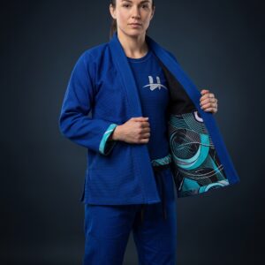 Women's "Pulse" Premium BJJ Gi – Royal Blue & Cyan