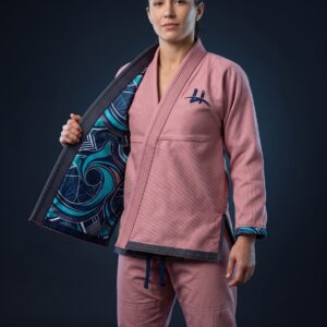 Women's "Lotus" Premium BJJ Gi – Rose Pink & Teal