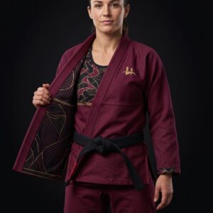 Women's "Aurum" Premium BJJ Gi – Burgundy & Gold