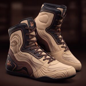 Men's "Terra" Topographic High-Top Training Shoes – Sand & Espresso