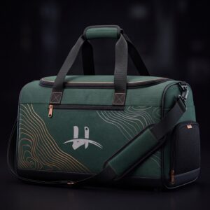 "Atlas" Topographic Premium Duffel Bag – Deep Forest & Copper