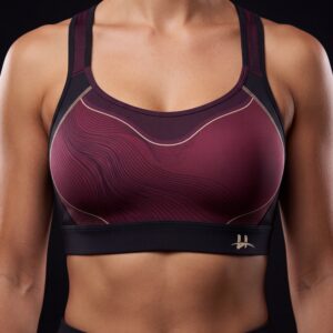 Women's "Terra" Sculpted Contour Sports Bra – Merlot/Black