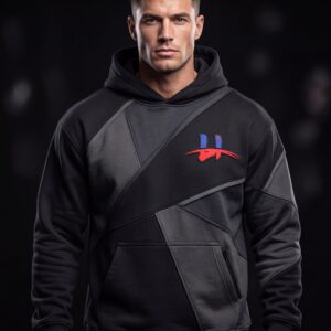 Men's "Apex" Structured Tactical Hoodie – Black