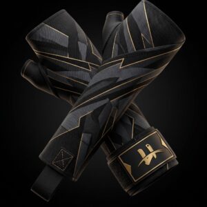 Men's "Vanguard" Pro Muay Thai Hand Wraps – Matte Black & Gold