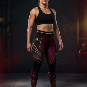Women's "Atlas" Contour Compression Spats – Midnight Black & Merlot