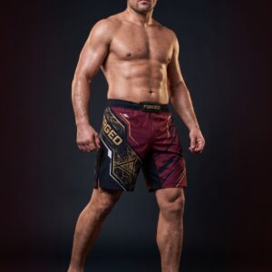 Men's "Forged" Pro Series MMA Fight Shorts – Midnight Black & Burgundy