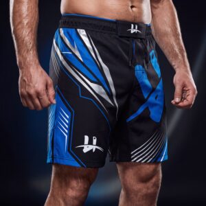 Men's "Strike" Pro MMA Fight Shorts – Black & Cobalt Blue