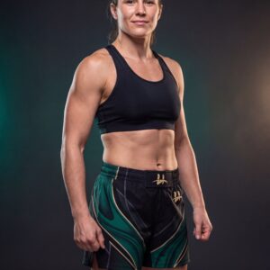Women's "Vortex" Muay Thai Fight Shorts – Black & Emerald Green