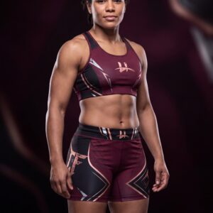 Women's "Vanguard" Muay Thai Fight Shorts – Midnight Black & Burgundy