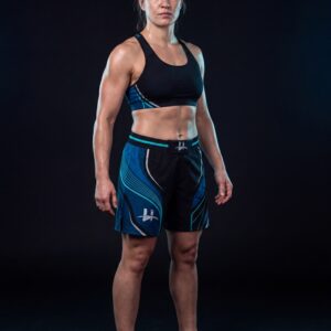 Authentic Fight Night Women's MMA Shorts – Long Fit (Blue)