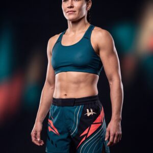 Women's "Apex" Pro Compression Vale Tudo Shorts – Teal & Coral