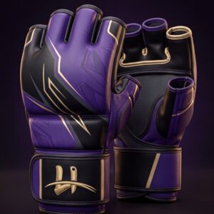 Men's "Apex" Pro MMA Training Gloves – Violet & Gold