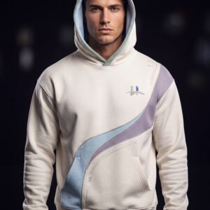 Men's "Aurora" Pastel Tech Panel Hoodie – Cream
