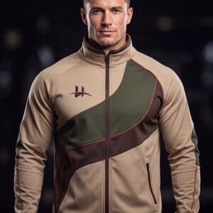 Men's "Terra" Explorer Panel Track Jacket – Sand/Olive/Chocolate