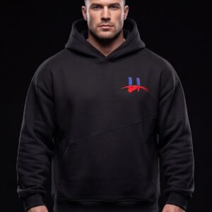 Men's Performance Asymmetrical Zip Hoodie – Black