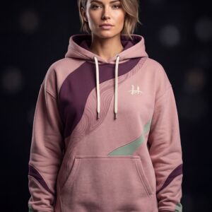 Women's "Terra" Topographic Curve Hoodie – Dusty Rose/Plum/Sage