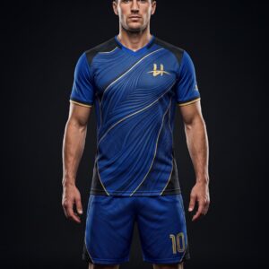 Men's "Velocity" Pro Soccer Kit – Royal Blue & Gold