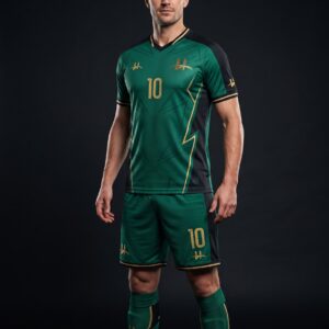 Men's "Vanguard" Pro Soccer Kit – Emerald Green & Gold