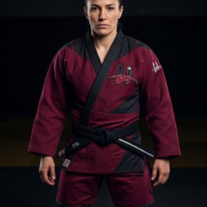 Women's "Tactical" Premium Judo Gi – Burgundy & Black