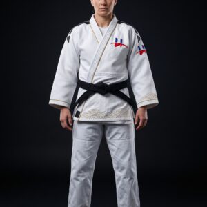 Women's "Solstice" Premium Judo Gi – Pearl White & Gold