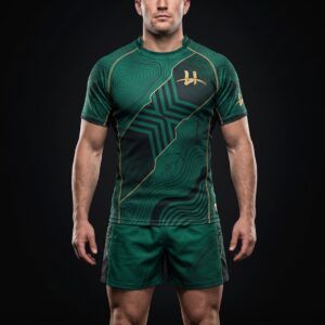 Men's "Terra" Pro Rugby Kit – Emerald Green & Gold