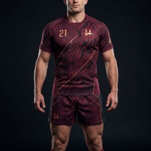 Men's "Inferno" Pro Rugby Kit – Burgundy & Gold